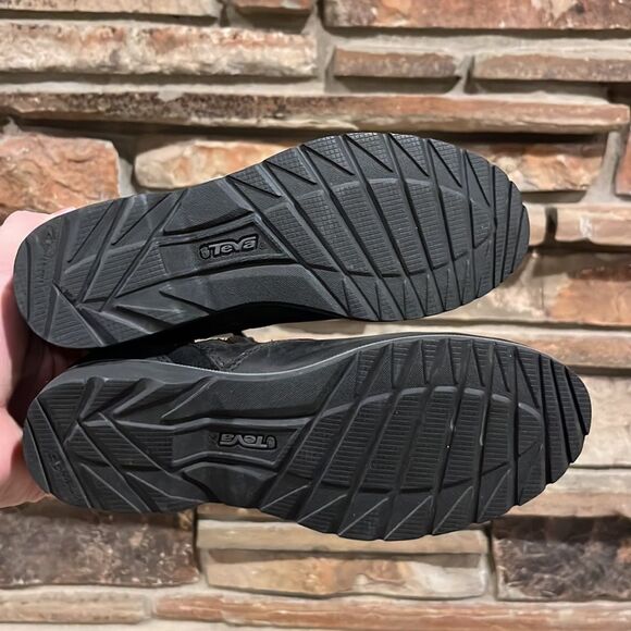 Teva Da Vina Black Waterproof Leather Bootie - Picture 8 of 9